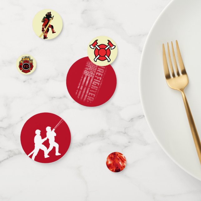 Symboles pompiers Table Confetti (Groupe)