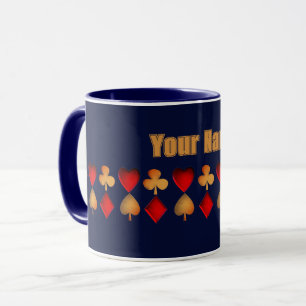 symboles pour jeu de cartes, mug personnalisée