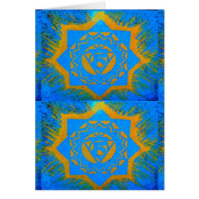 symboles tantriques en or bleu (Devant)