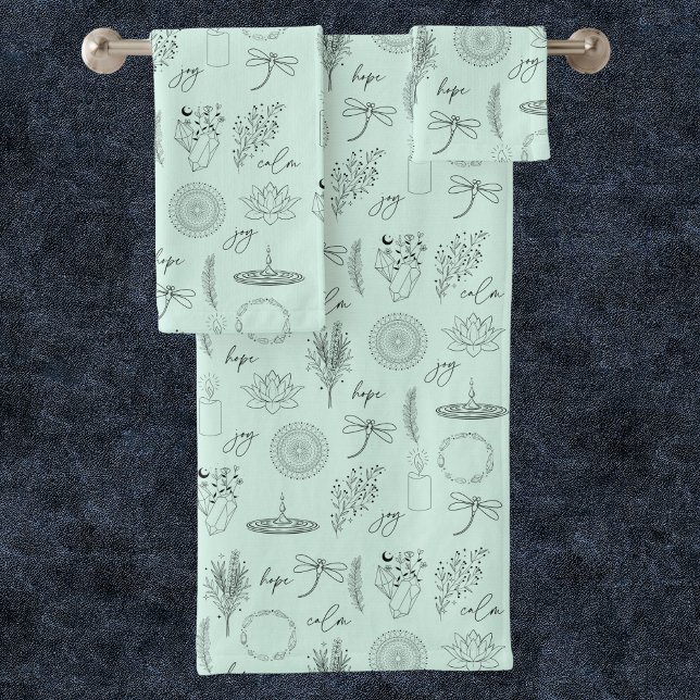 Symboles Tranquilles : Ensemble de serviettes insp (Créateur téléchargé)