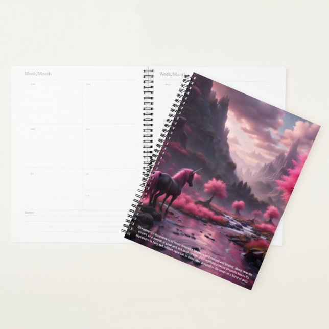 Symbolisme Unicorne Calendrier (Devant avec enveloppe)