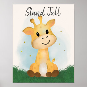 Sympa Be Stand Tall Giraffe Genre Poster Neutre