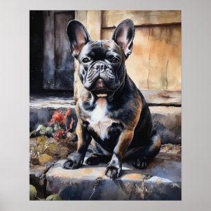 Sympa French Bulldog Chien Art Imprimer Poster