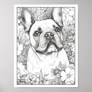 Sympa French Bulldog Coloring Poster