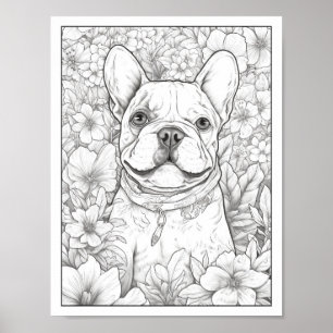 Sympa French Bulldog Coloring Poster