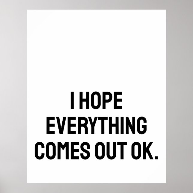 Sympa Poop Sign, Funny wall art Poster de la salle (Devant)