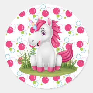 Sympa Unicorn Anniversaire Sticker Faveurs