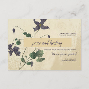 Sympathie botanique Carte de remerciements