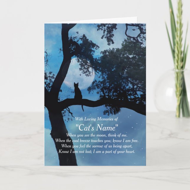 Sympathie Cat Nom personnalisé Carte Sympathie (Devant)