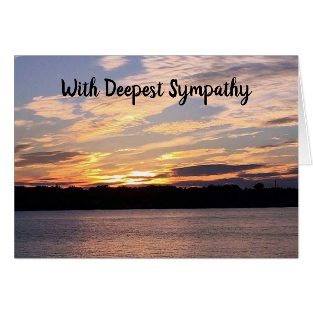 SYMPATHIE DANS LA PERTE D'UN AMOUREUX (Devant horizontal)