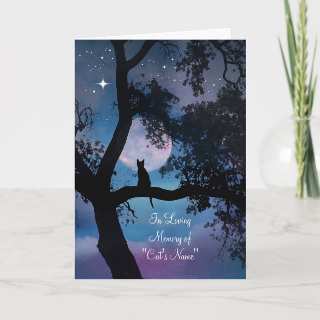 Sympathie du chat, Nom personnalisé du chat, Carte (Devant)