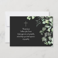 Sympathie Eucalyptus Carte de remerciements