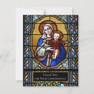 Sympathie funéraire catholique Carte Sainte Merci