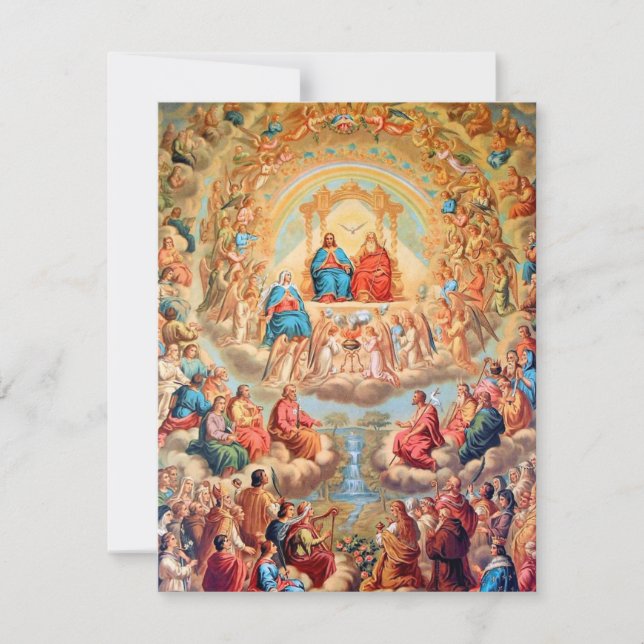 Sympathie funéraire espagnole Carte Sainte Merci (Devant)