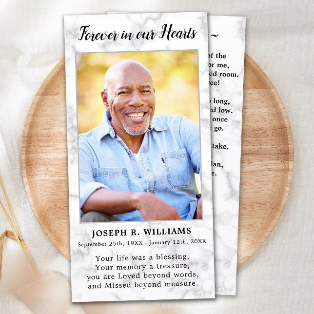 Sympathie funéraire Photo Signet de prière commémo (Créateur téléchargé)