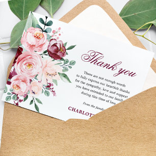 Sympathie MERCI de la Bourgogne et des roses roses