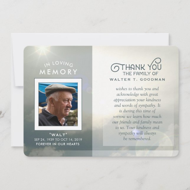 Sympathie merci Nuages paisibles Bleu & Blanc (Devant)