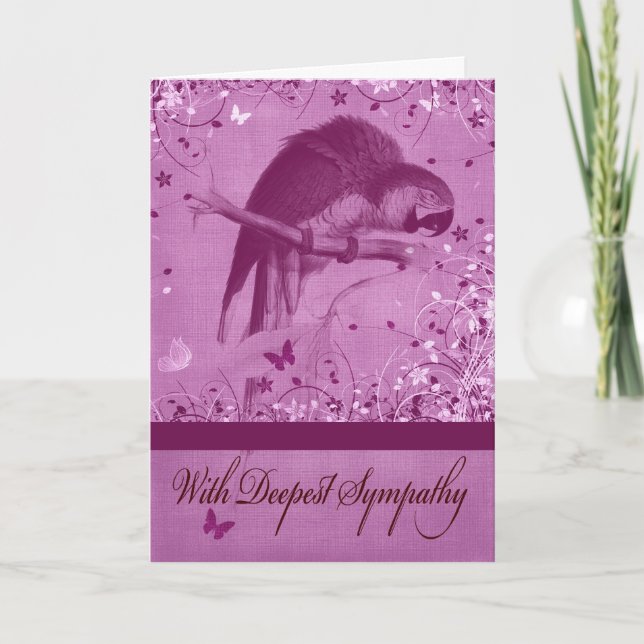 Sympathie, Perte De Carte De Voeux De Perroquet (Devant)