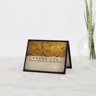 Sympathie photo Vintage Arbres Merci Note Card 8