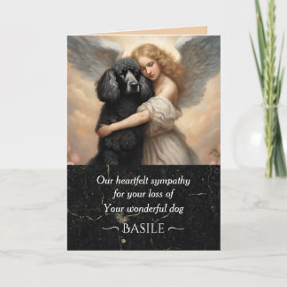Sympathie pour la perte de poodle Angel carte d'ar