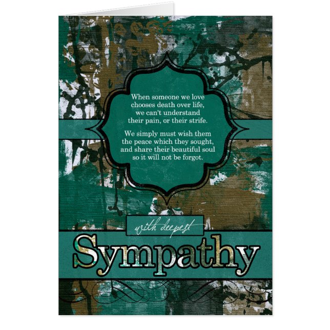 Sympathie pour les survivants d'un suicide Graffit (Devant)