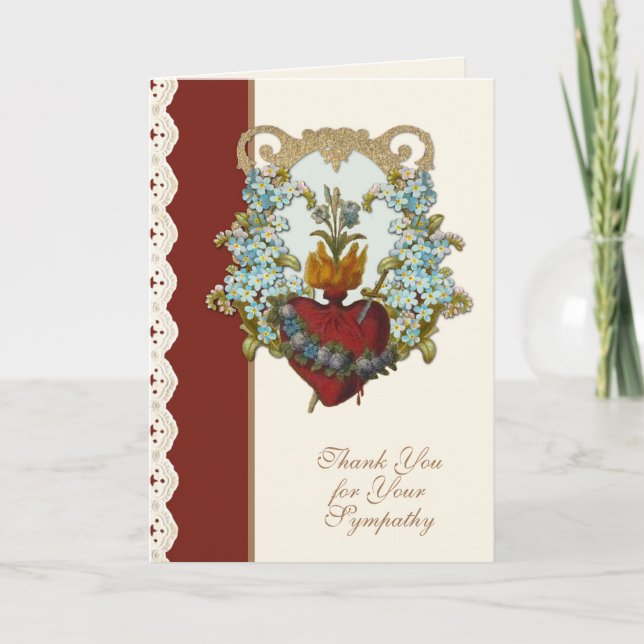 Sympathie religieuse Merci funéraire Vierge Marie (Devant)