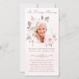 Sympathie Rose rose Floral Photo Prière funéraire