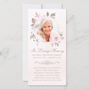 Sympathie Rose rose Floral Photo Prière funéraire