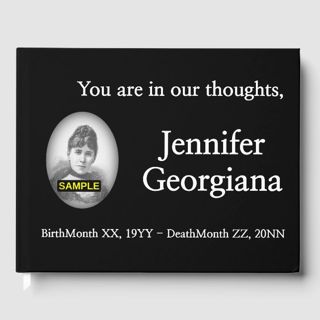 Sympathies de deuil et de respect Livre d'or (Recto)