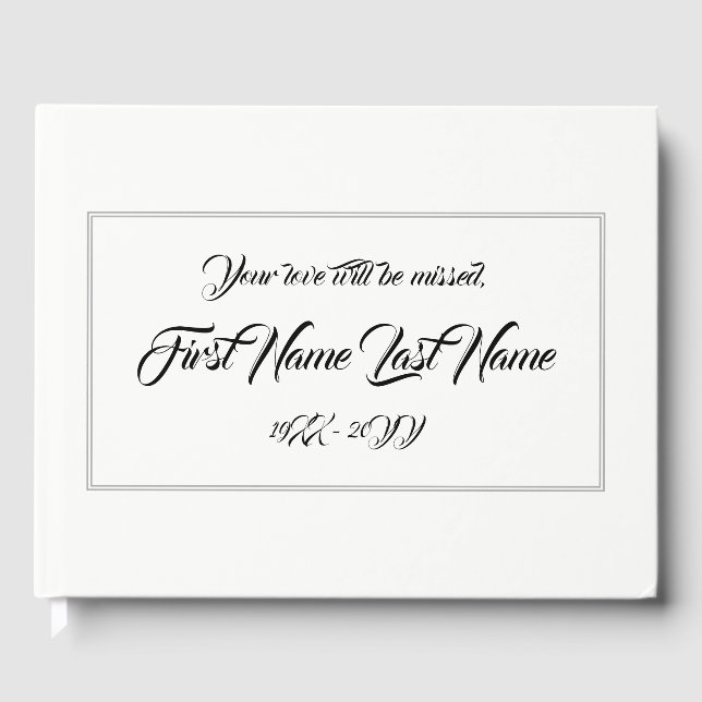 Sympathies simples et Customisées Livre d'or (Recto)