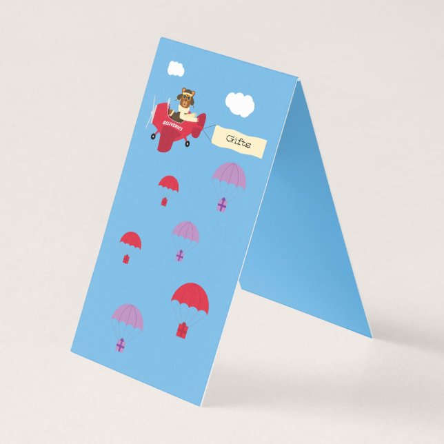 Sympathique Vintage Teddy Bear Pilote de table cad (Back)