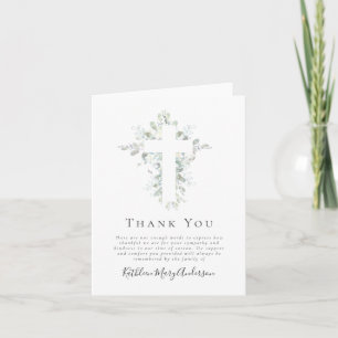 Sympathy Eucalyptus Funeral Merci Note