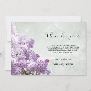 Sympathy Flower Lilacs MERCI Grey   PHOTO