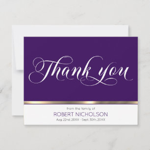 Sympathy Funeral Memorial Merci Gold Purple