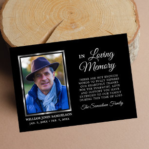 Sympathy Funeral Memory Black MERCI Photo