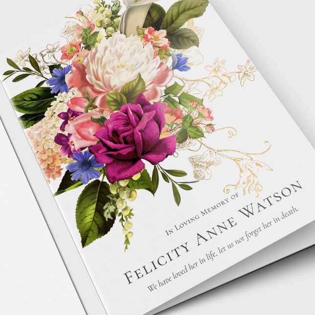 Sympathy Funeral Merci Cartes Floral Bouquet (Sympathy Funeral Thank You Cards Floral Bouquet)