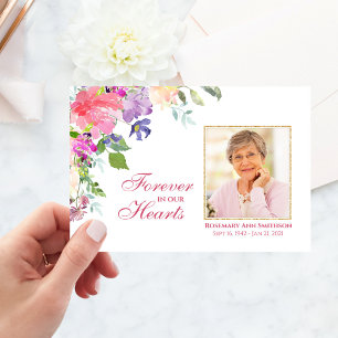Sympathy Funeral Thank You Cartes Floral Photo