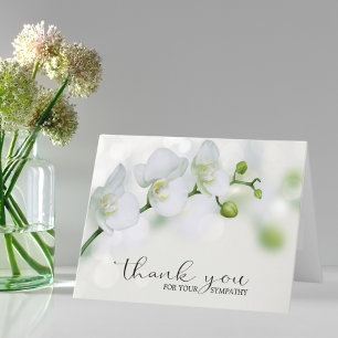 Sympathy Funeral White Orchidées MERCI