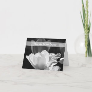 Sympathy Memorial Merci Note Card — Tulips