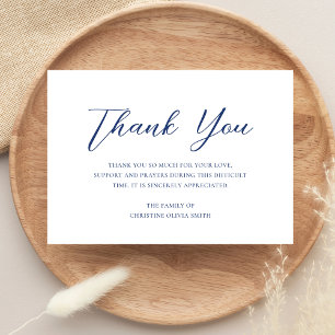 Sympathy Merci Funeral Note Card Bereavement