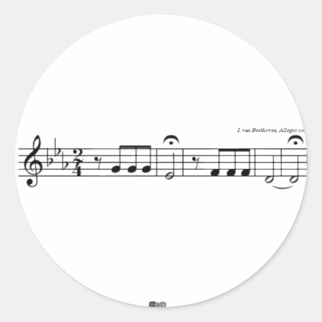 Symphonie Beethoven No 5 Stickers (Devant)