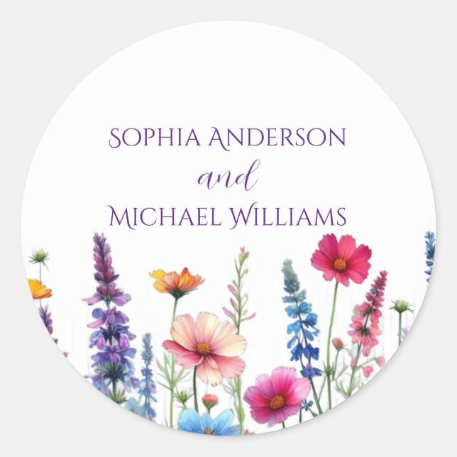 Symphonie fleur sauvage - Stickers Mariage (Devant)