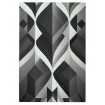 Symphonie géométrique en noir et blanc