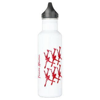 Synchro team water bottle arabesque red