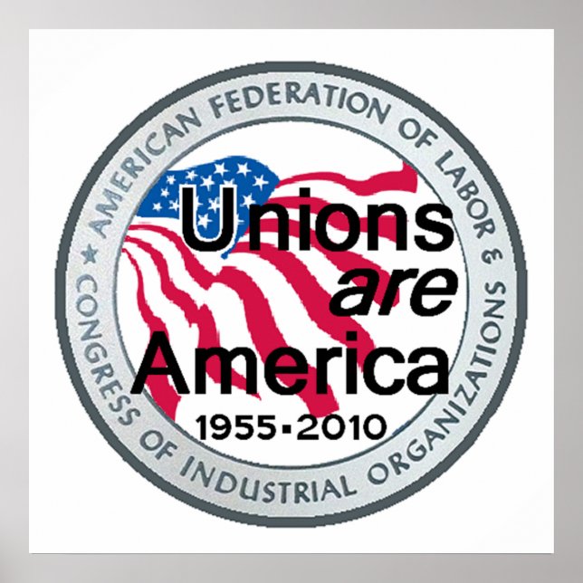 Syndicats de la journée du travail POSTER Imprimer (Devant)