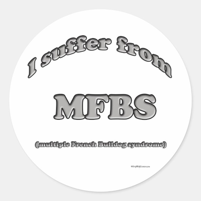 Syndrome de Bulldog en France - Sticker (Devant)