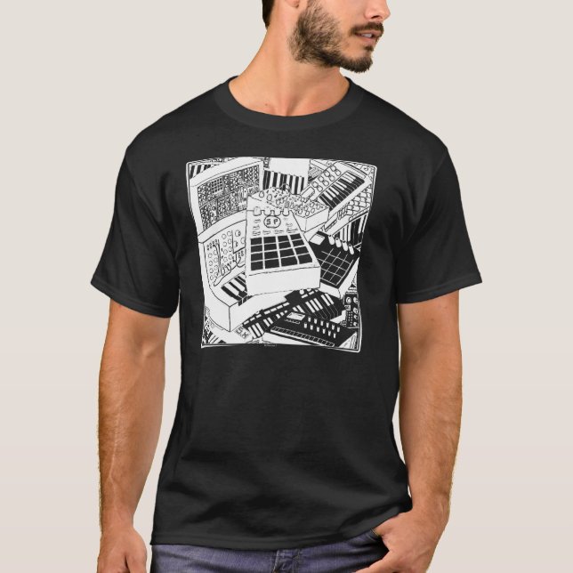 Synthétiseurs Pour Le Pullover De Musicien Électro (Devant)