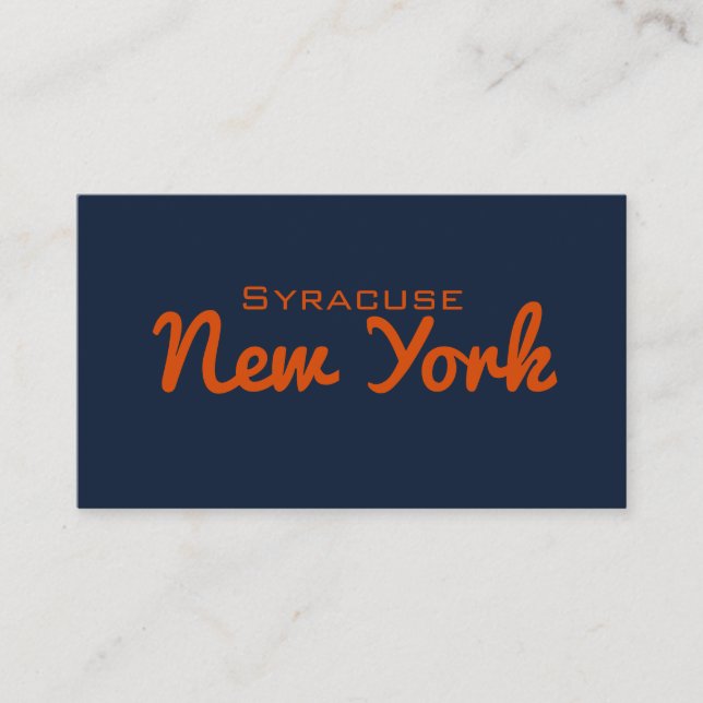 Syracuse, Carte de visite de New York (Devant)