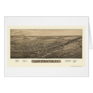 Syracuse est, carte panoramique de NY - 1885