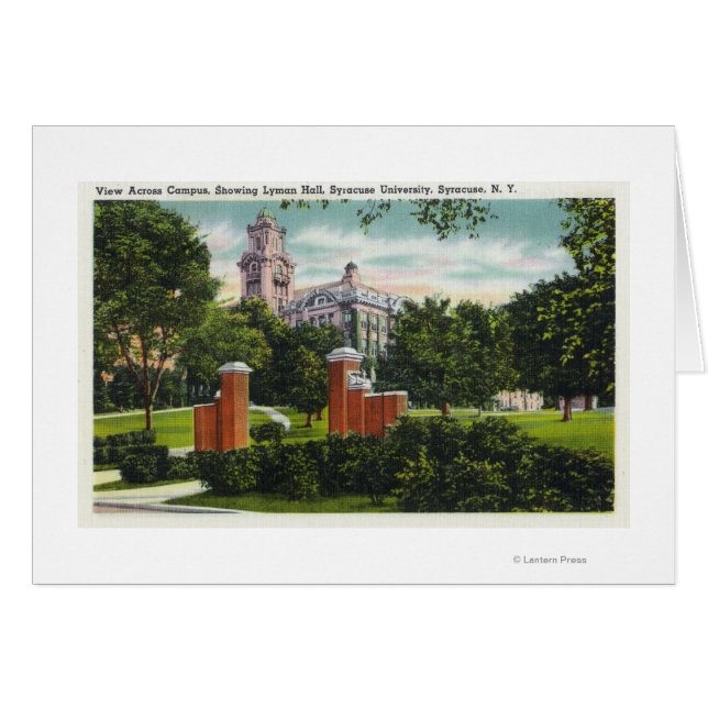 Syracuse U Campus Affichage du Lyman Hall (Devant horizontal)